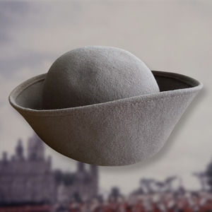 Vintage Womens Gray Hat Geo W. Bollman & Co. Doeskin Felt 100% Wool